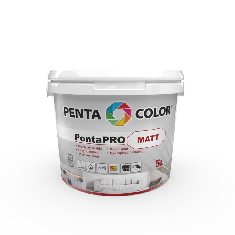 Краска Pentacolor PentaPro Wall 3, белый, 5 л