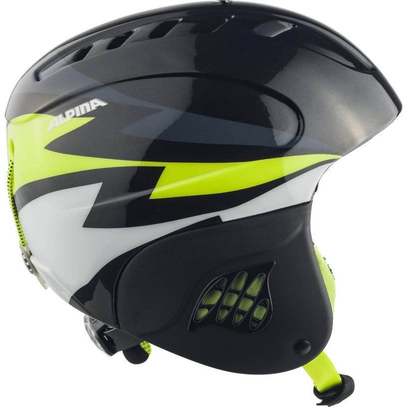 Suusakiiver Alpina Carat, must/kollane, 54-58 cm