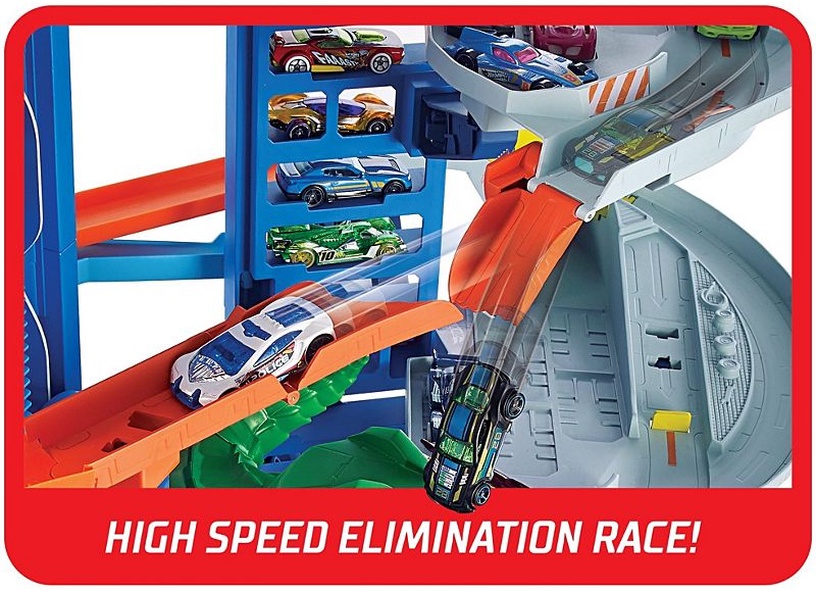 Transporta rotaļlietu komplekts Mattel Hot Wheels City Ultimate Garage GJL14, daudzkrāsaina