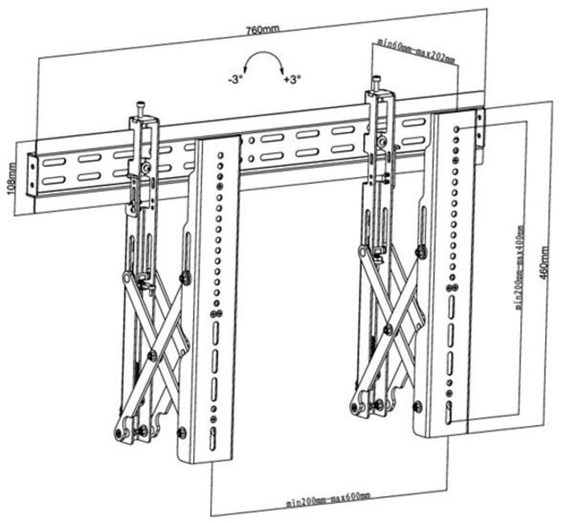 Кронштейн для телевизора Multibrackets, 37-70″, 40 кг