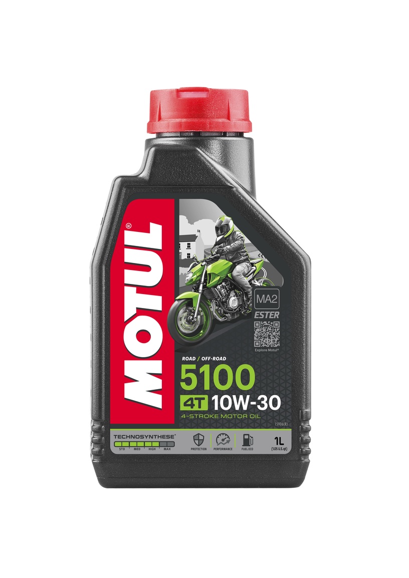 Машинное масло Motul 5100 4T 10W - 30, полусинтетическое, 1 л