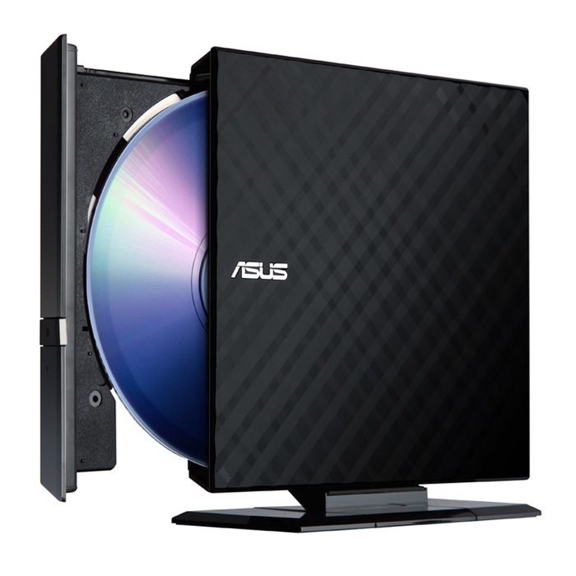 Ārējais optiskais diskdzinis Asus LITE/BLK/G/AS, 280 g, melna