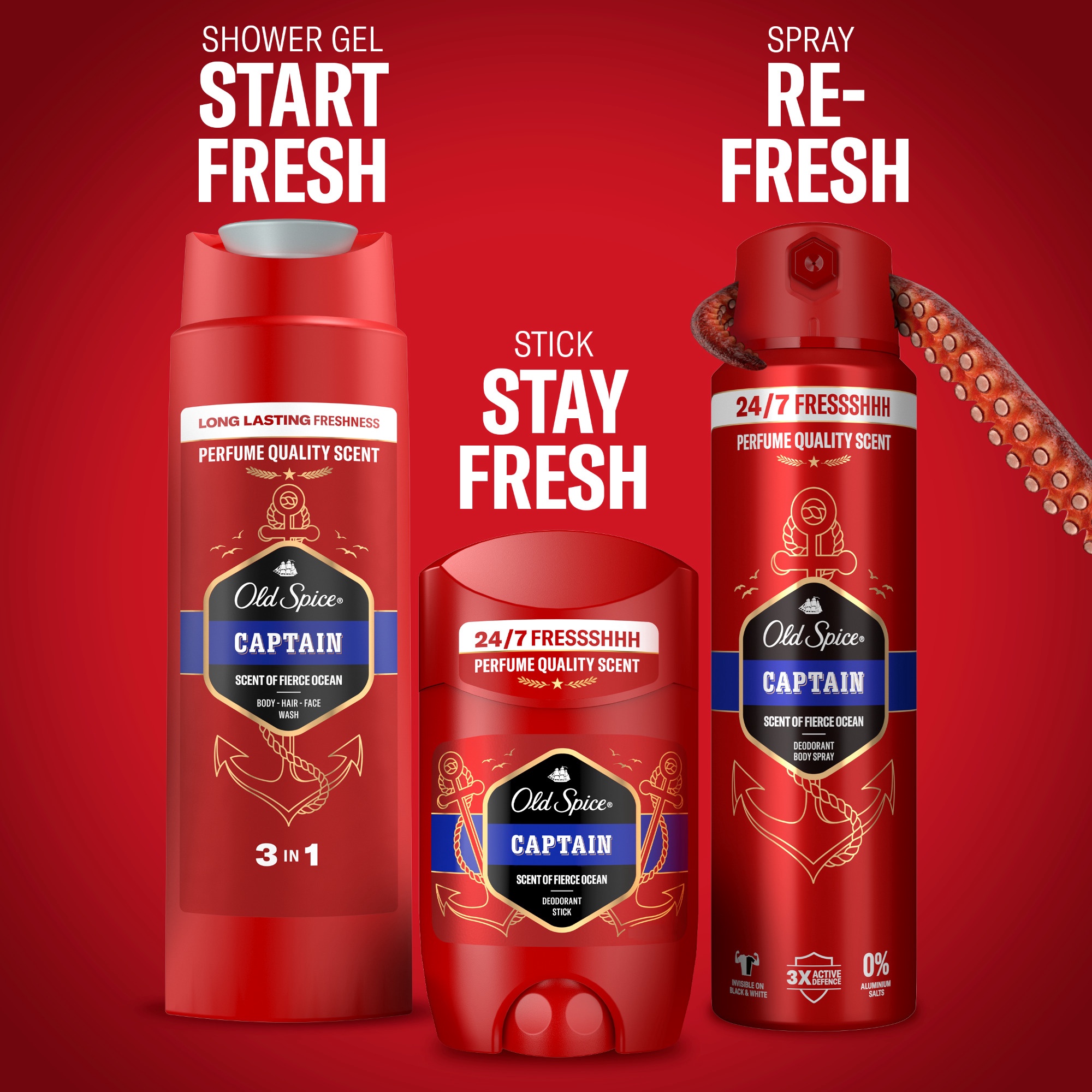 Kūno priežiūros rinkinys vyrams Old Spice Captain - 1a.lt