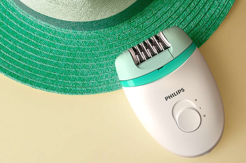 Epilaator Philips Satinelle Essential BRE245/00, valge/roheline