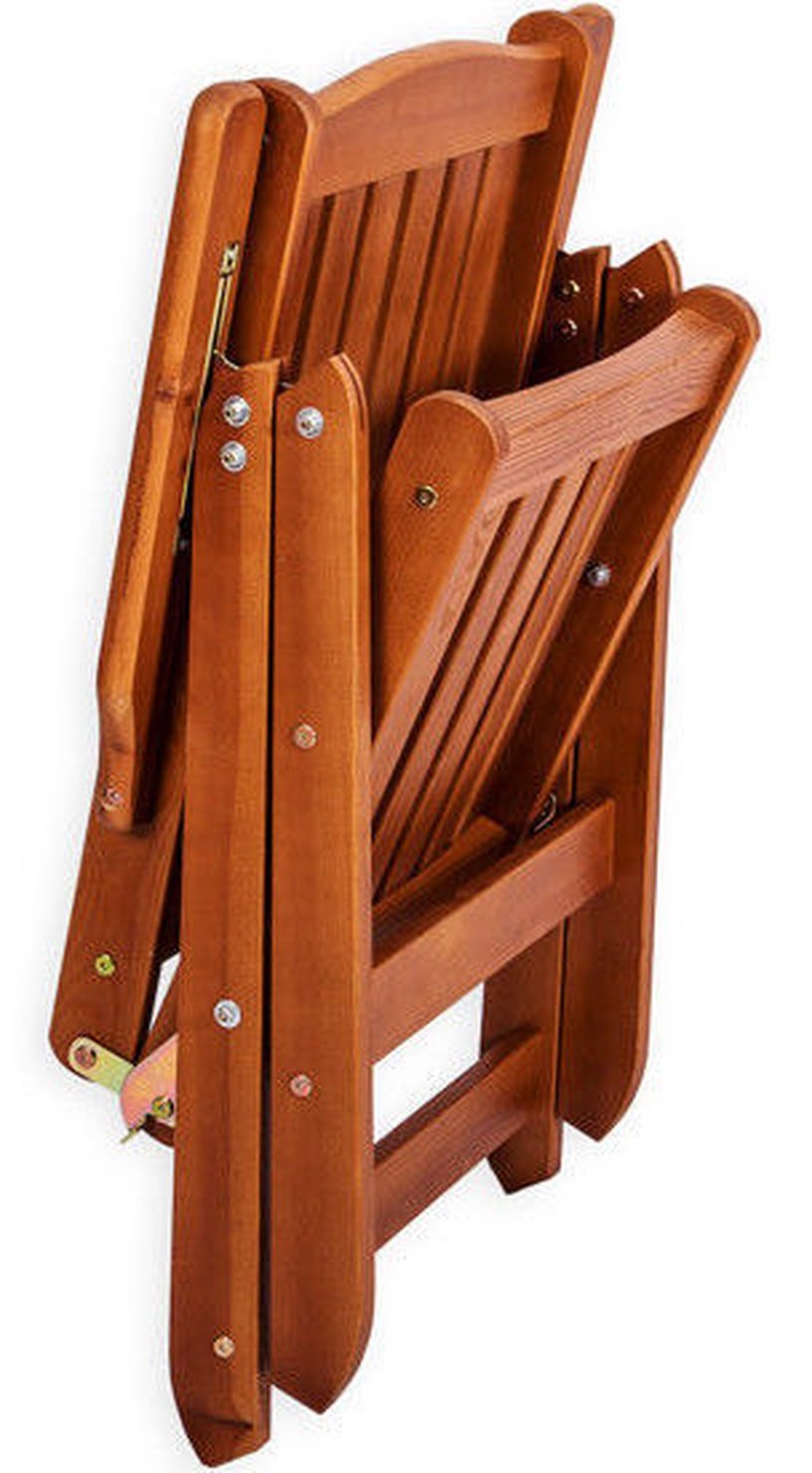 Садовый стул Folkland Timber Bavaria, коричневый, 61 см x 60 см x 106 см