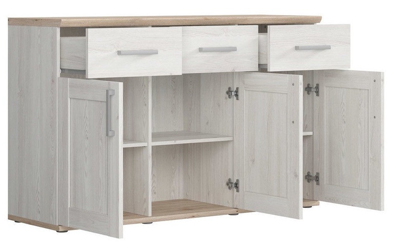Комод Romance, белый, 139.5 см x 45 см x 88.5 см