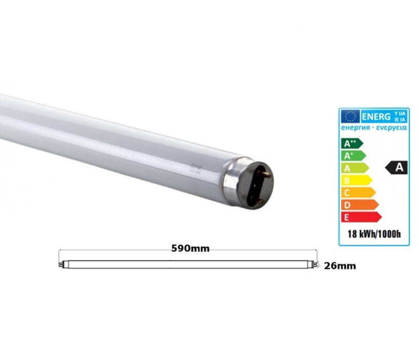 Spuldze Spectrum Luminiscējošā spuldze, T8, 3000 °K, G13, 18 W, 1650 lm