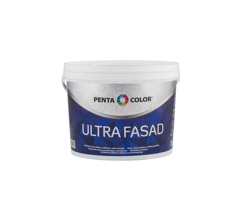 Фасадная краска Pentacolor Ultra Facade, белый, 10 л