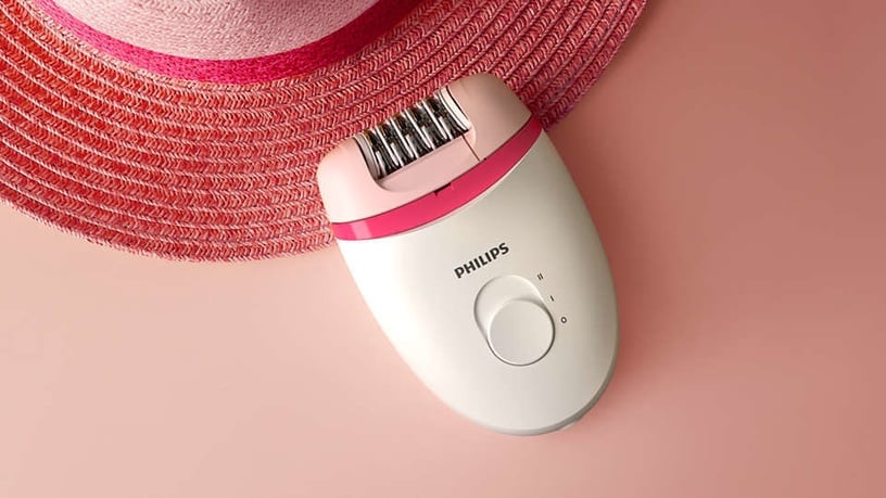 Эпилятор Philips Satinelle Essential BRE235/00, белый/розовый