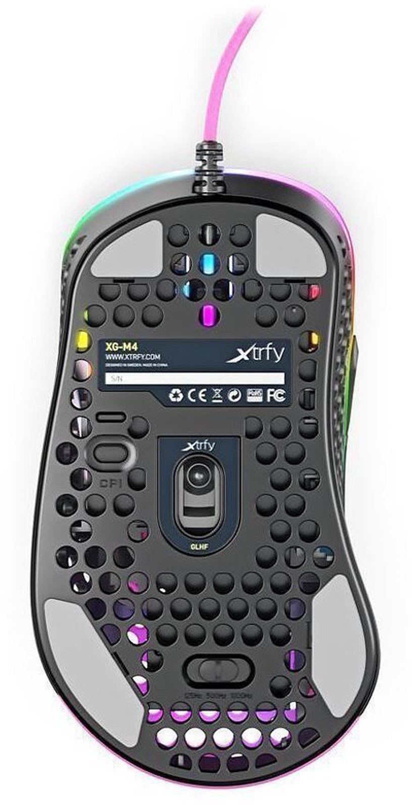 Игровая мышь Xtrfy M4 RGB, розовый