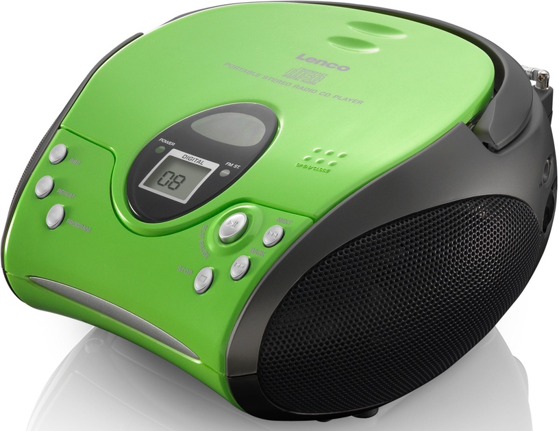 Magnetola Lenco SCD-24 Green, 2 W, zaļa