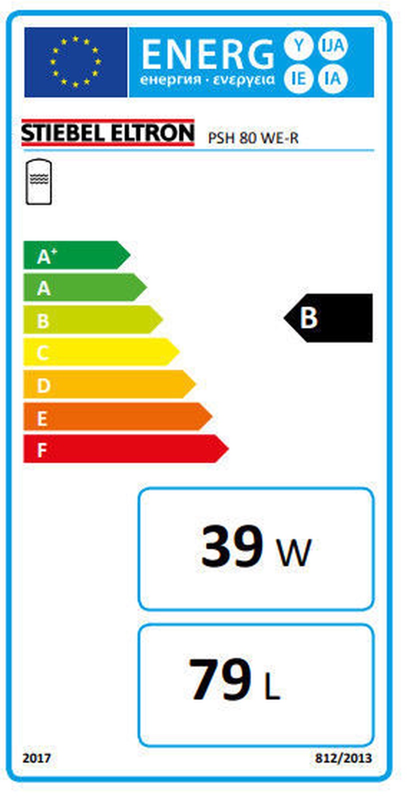 Veesoojendi Stiebel Eltron PSH 80 WE-R, 79 l