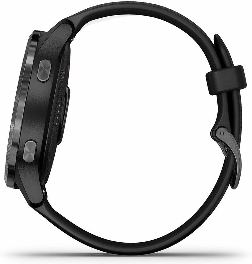 Viedais pulkstenis Garmin Venu Black Slate Grey, melna