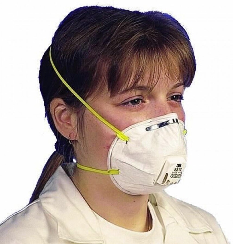 Respirators, ar vārstu 3M FFP1, balta