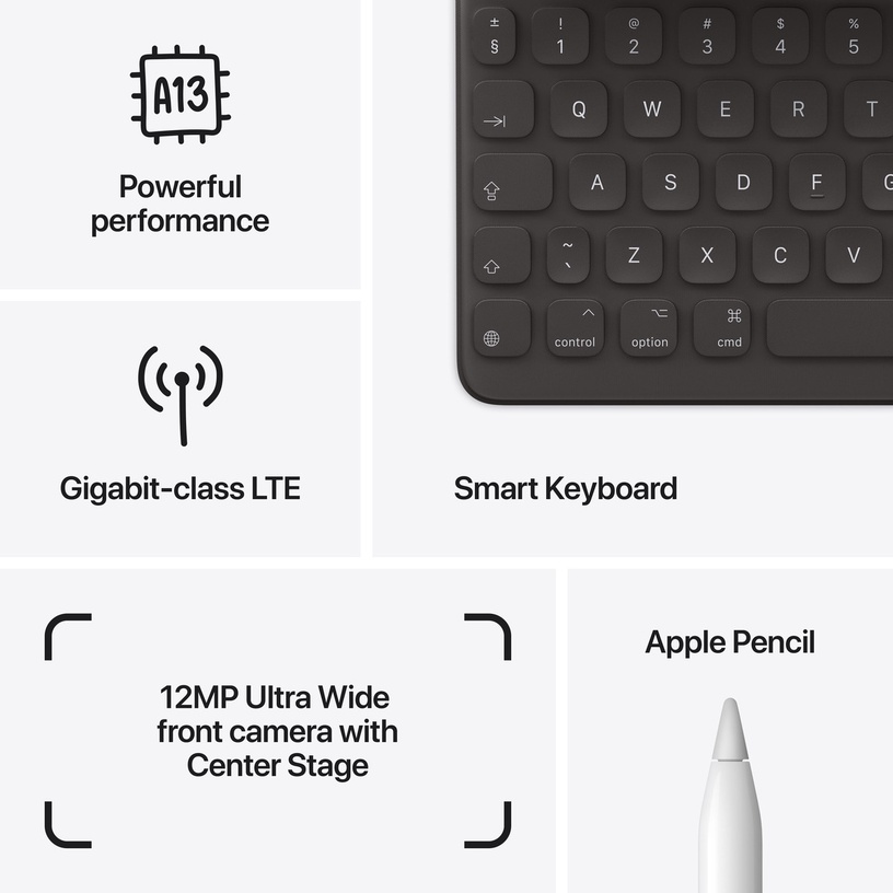 Планшет Apple iPad 10.2" Wi-Fi + Cellular 64GB - Space Grey 2021