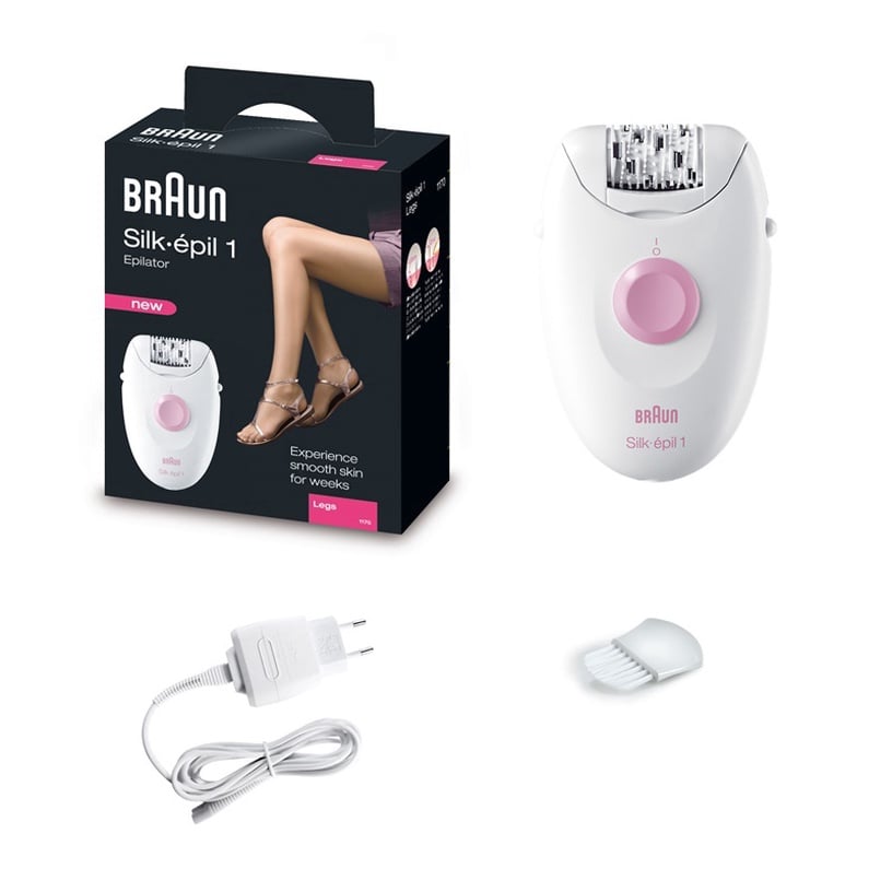 Epilaator Braun Silk Epil 1170, valge/roosa