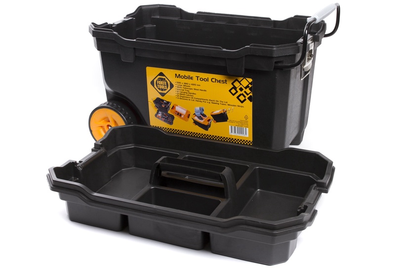 Tööriistakast Forte Tools TK-28, 59.5 cm x 38 cm x 42 cm, must/kollane