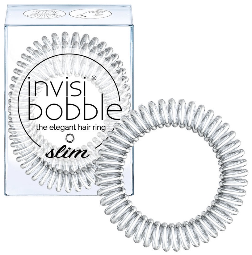 Matu gumija Invisibobble, sudraba, 3 gab.