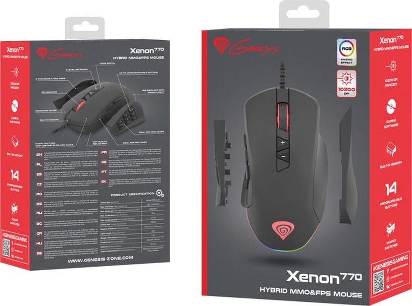 Игровая мышь Natec Genesis Xenon 770 Hybrid, черный
