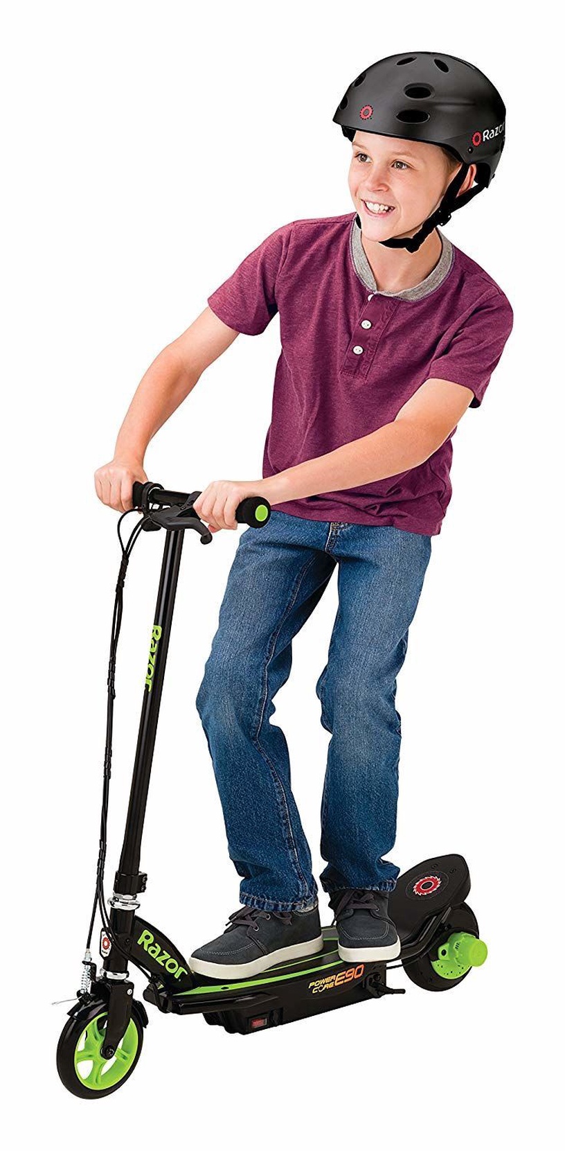 Elektriskais skūteris Razor E90, melna/zaļa