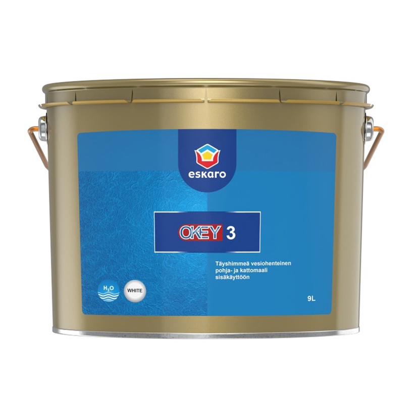 Эмульсионная краска Eskaro Okey 3, белый, 9 л