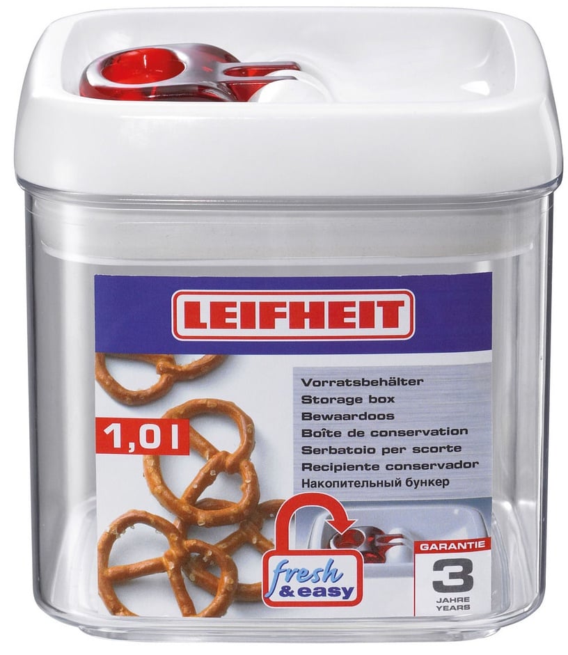 Lielapjoma produktu konteiners Leifheit Fresh&Easy, 1 l, caurspīdīga