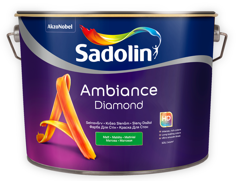 Värv Sadolin Ambiance Diamond, valge, 10 l