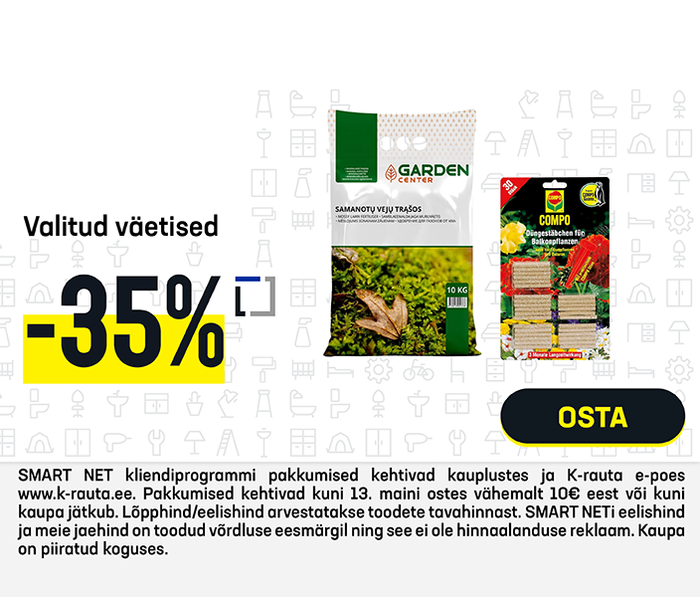 Valitud väetised vähemalt -35%