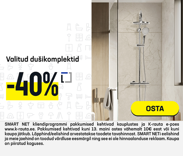 Valitud dušikomplektid -40%