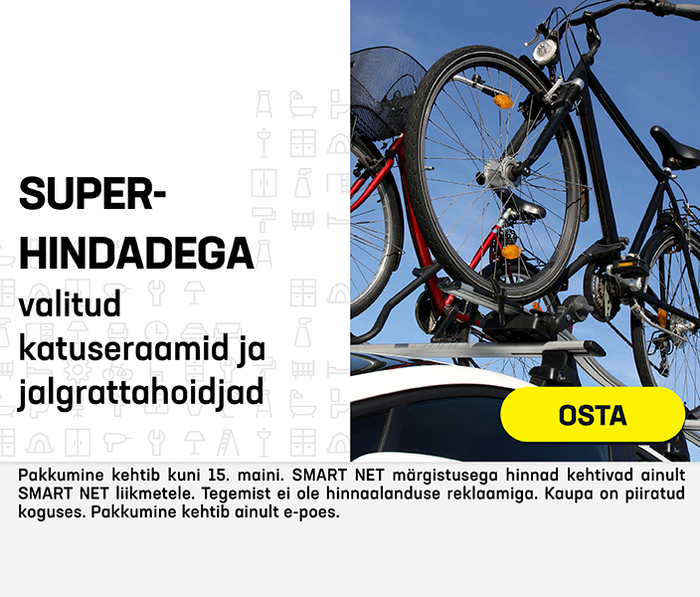 Superhindadega valitud katuseraamid ja jalgrattahoidjad