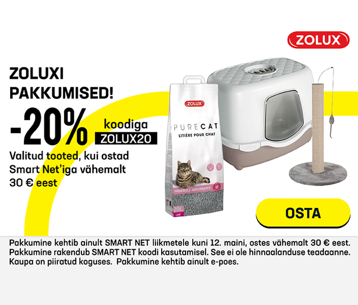 Zoluxi pakkumised! Valitud tooted -20%, kui ostad Smart Net'iga vähemalt 30 € eest