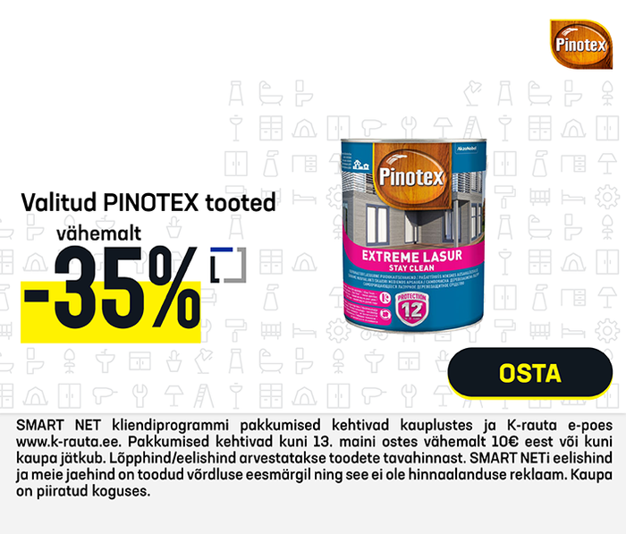 Valitud PINOTEX tooted vähemalt -35%