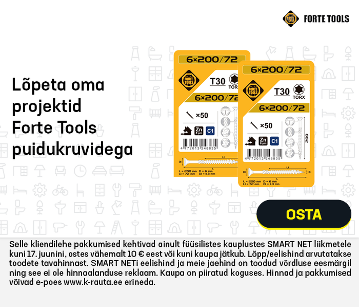 Lõpeta oma projektid Forte Tools puidukruvidega