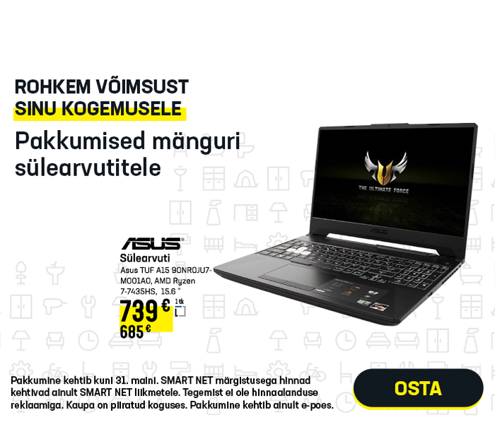 Rohkem võimsust sinu kogemusele! Pakkumised mänguri sülearvutitele