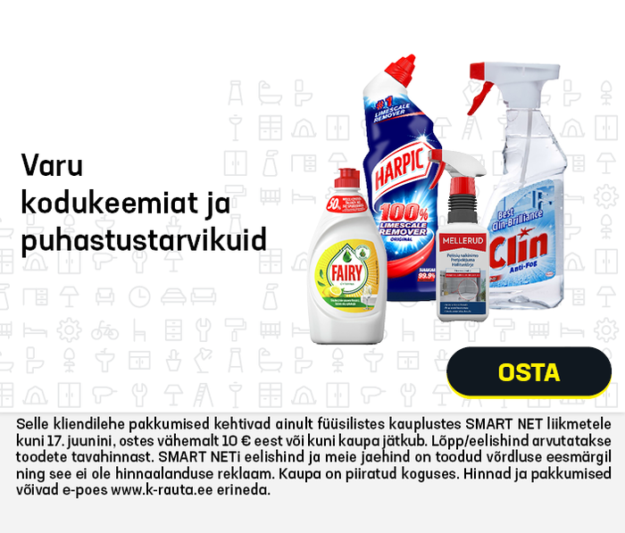 Varu kodukeemiat ja puhastustarvikuid