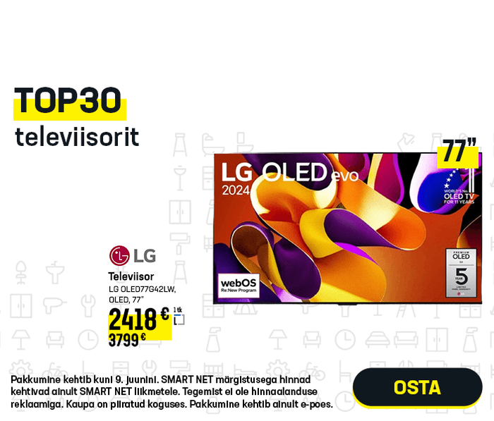 TOP 30 televiisorit