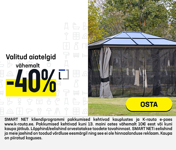 Valitud aiatelgid vähemalt -40%