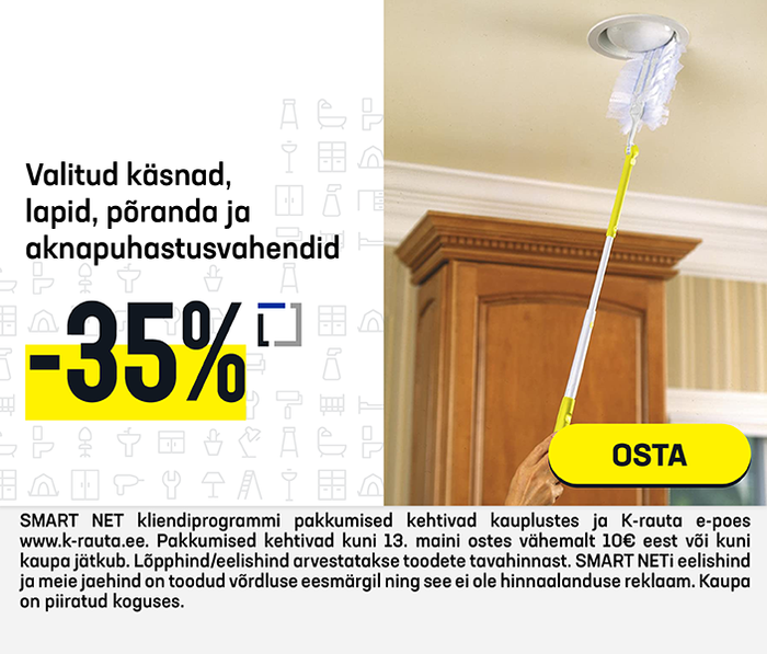 Valitud käsnad, lapid, põranda ja aknapuhastusvahendid -35%