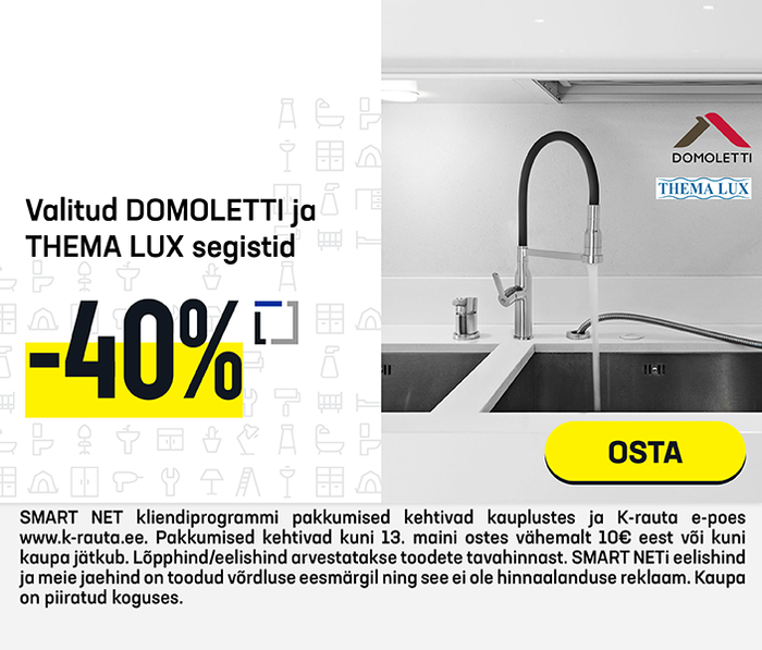Valitud Domoletti ja Thema Lux segistid -40%