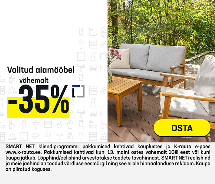 Valitud aiamööbel vähemalt -35%