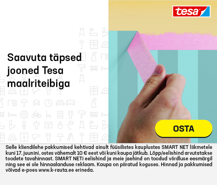 Saavuta täpsed jooned Tesa maalriteibiga