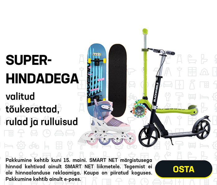 Superhindadega valitud tõukerattad, rulad ja rulluisud