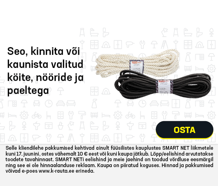 Seo, kinnita või kaunista valitud köite, nööride ja paeltega