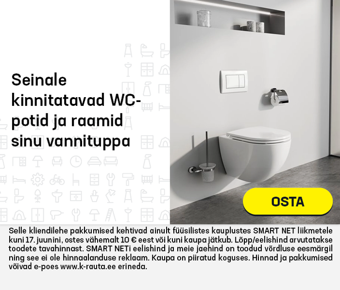 Seinale kinnitatavad WC-potid ja raamid sinu vannituppa