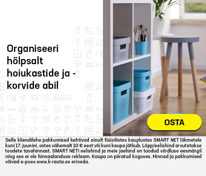 Organiseeri hõlpsalt hoiukastide ja -korvide abil