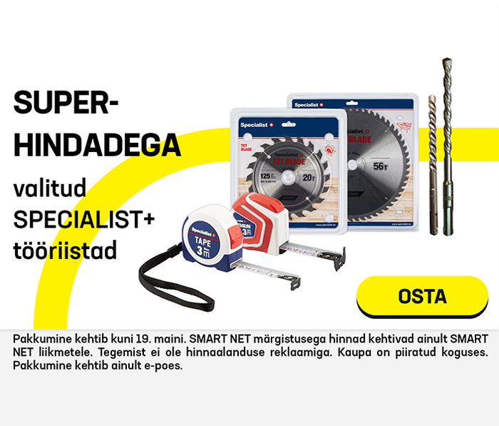 Superhindadega valitud SPECIALIST+ tööriistad