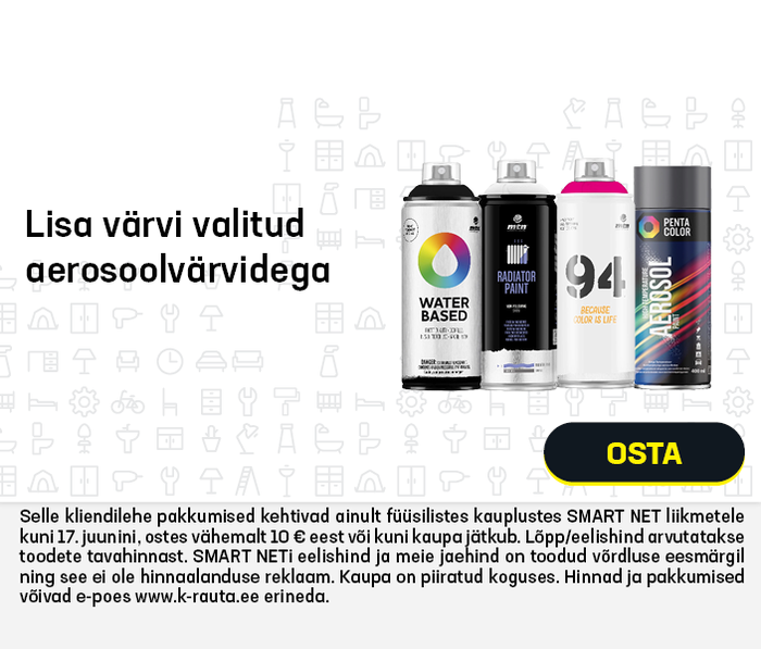 Lisa värvi valitud aerosoolvärvidega