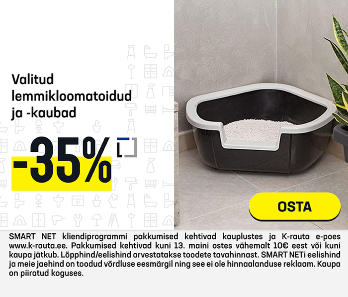 Valitud lemmikloomatoidud ja -kaubad -35%
