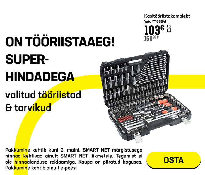 On tööriistaaeg! Superhindadega valitud tööriistad & tarvikud