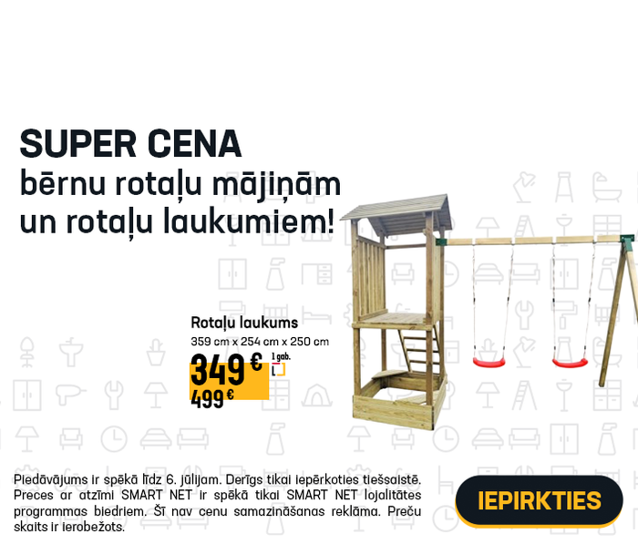 Super cena bērnu rotaļu mājiņām un rotaļu laukumiem!
